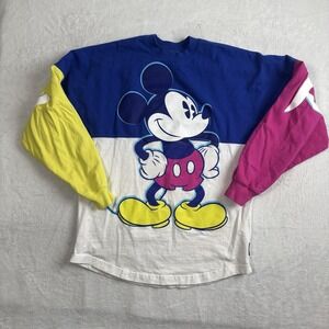 Disneyland Spirit Jersey Long Sleeve Color Block Unisex Size XS